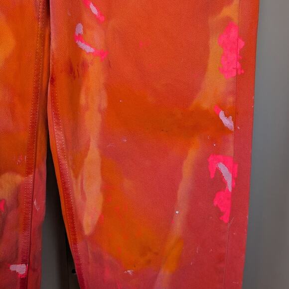 Good American Prentis Burrell 90s Loose Fit Tie Dye Jeans Pink Orange Size 2/26 - Picture 16 of 16